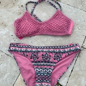 Target pink bikini top and bottom